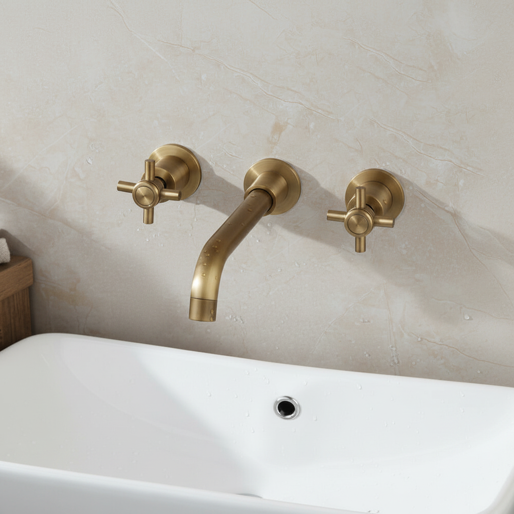 Nostalgischer Wandhahn aus Bronze