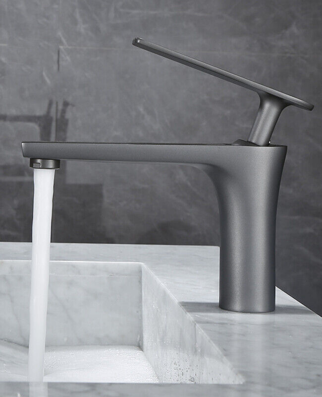 Elegante Waschtischarmatur Gun Metal