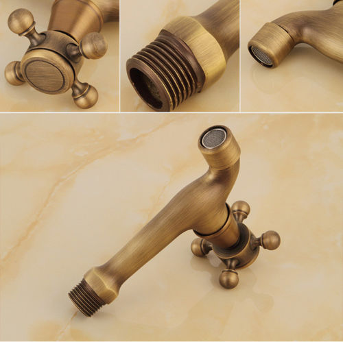 Antique look bronze wall tap