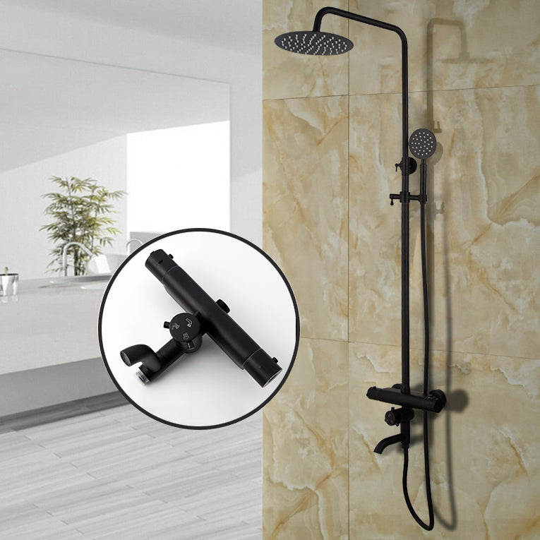 Schwarzes Thermostat-Duschset