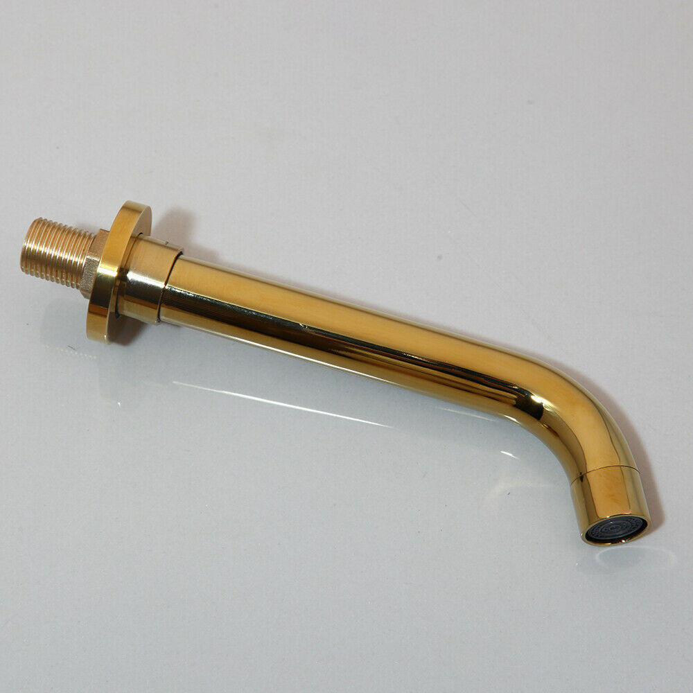 Gold-colored wall tap