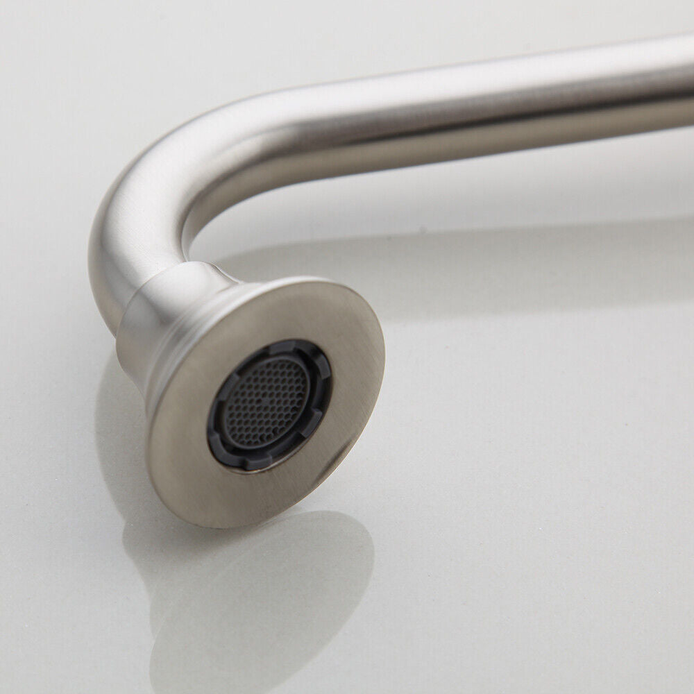 Beautiful tall brushed nickel mixer tap