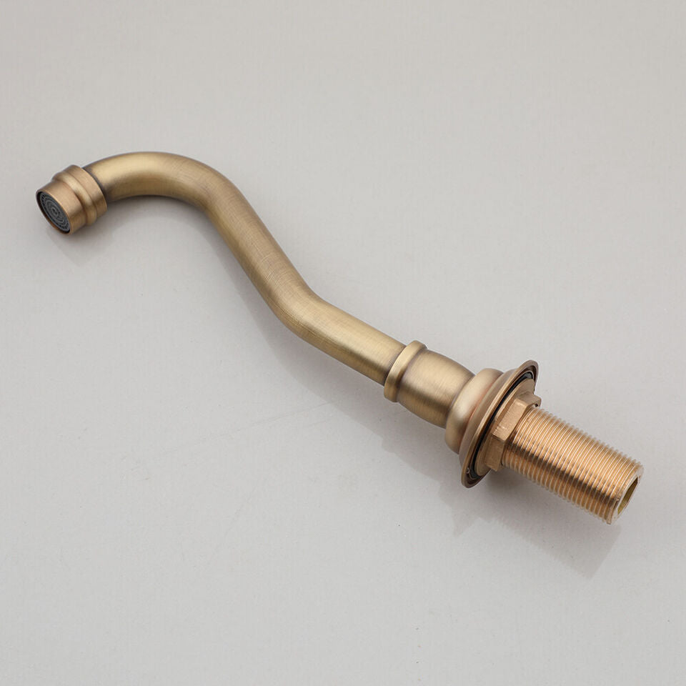 Bronze-colored nostalgic built-in washbasin tap