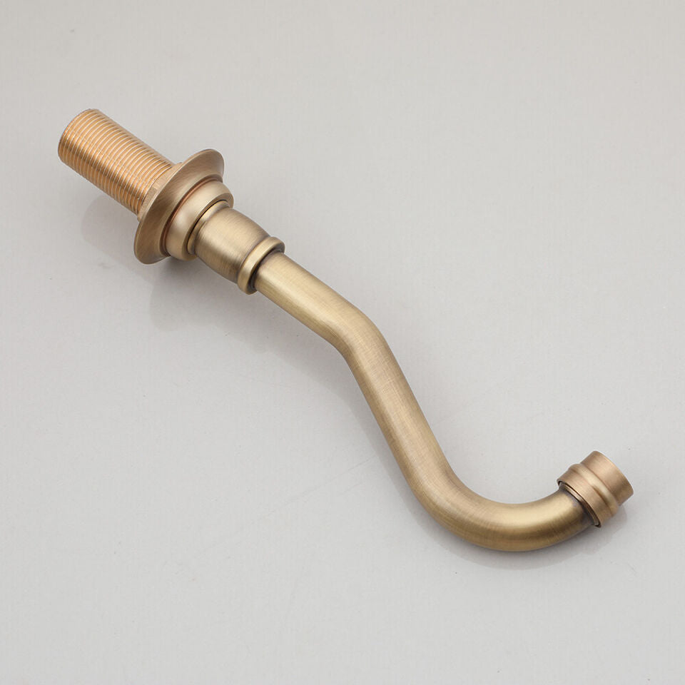 Bronze-colored nostalgic built-in washbasin tap