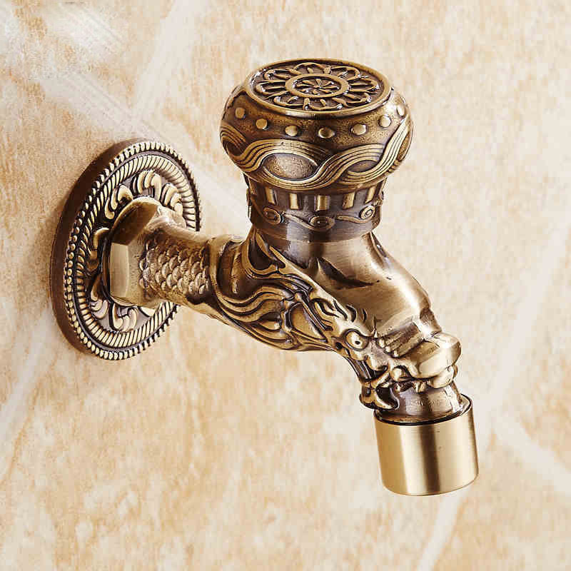 Washing machine tap bronze