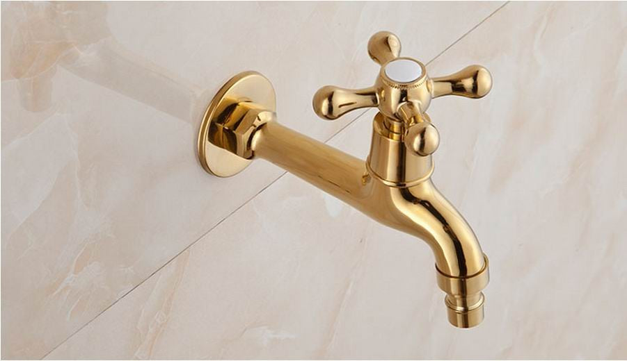 Golden wall tap