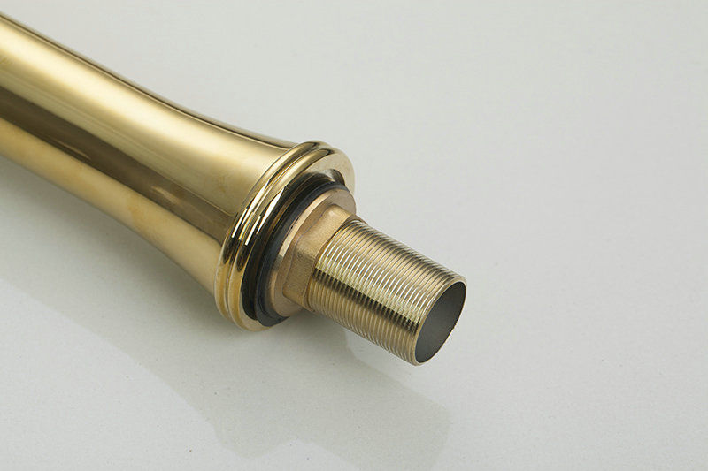 Golden waterfall faucet