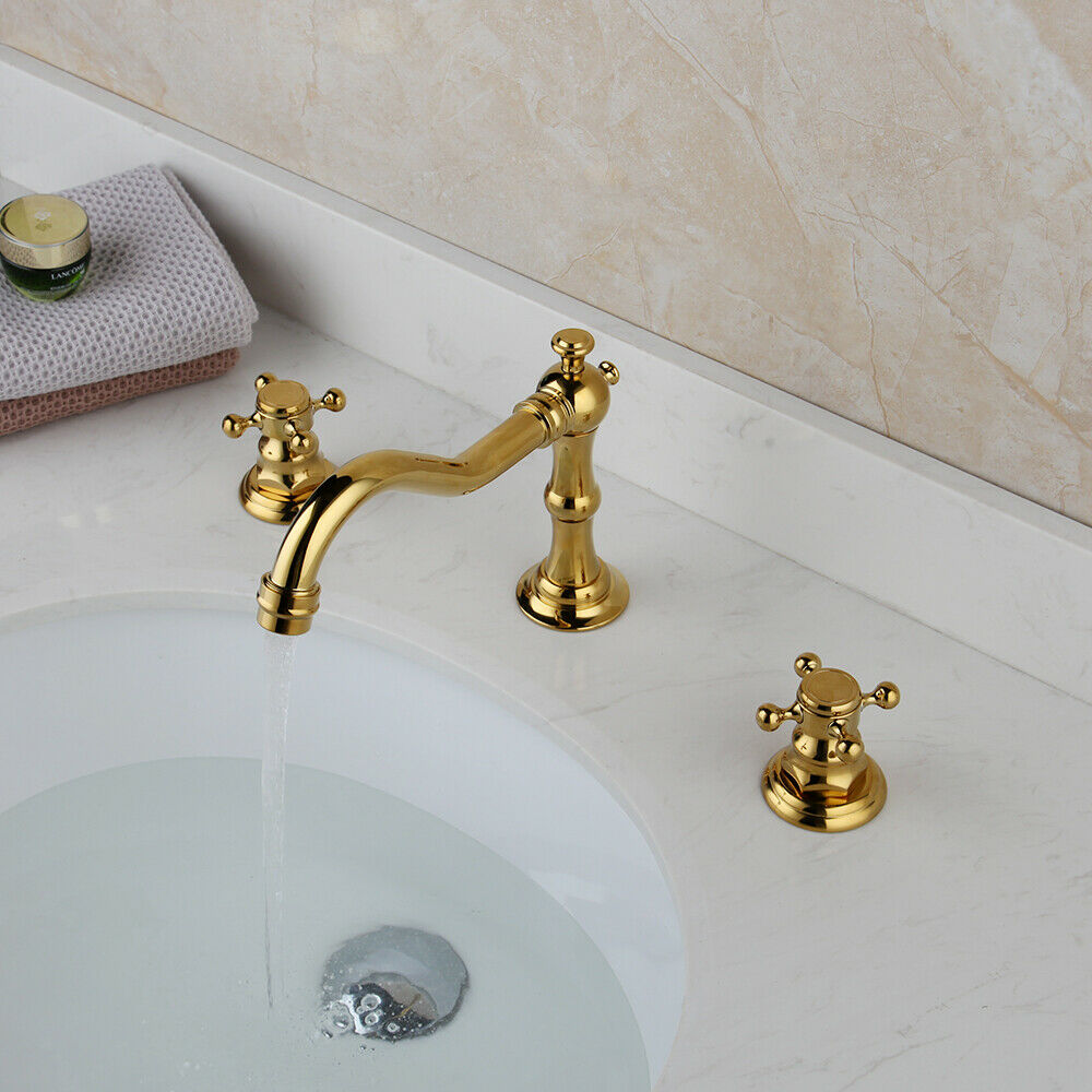 3-piece gold surface-mounted tap