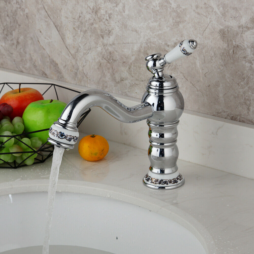 Chrome washbasin tap