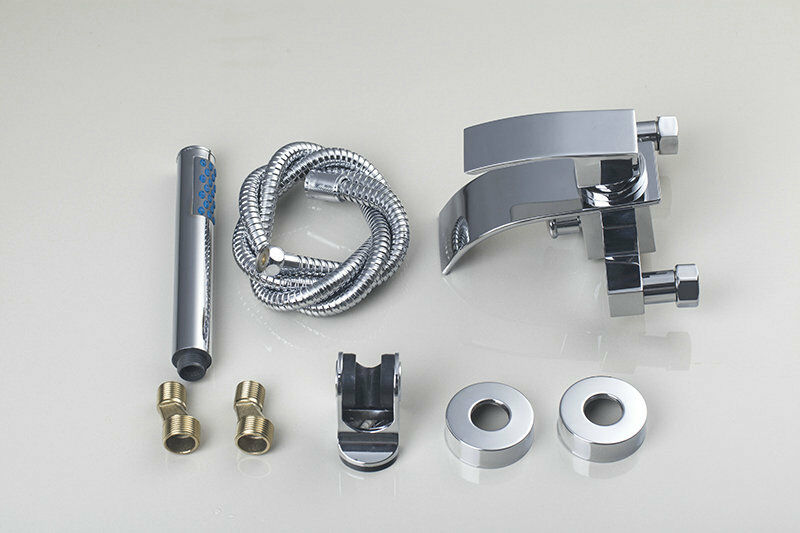 Chrom-Wasserfall-Badewannenarmatur mit Handbrause