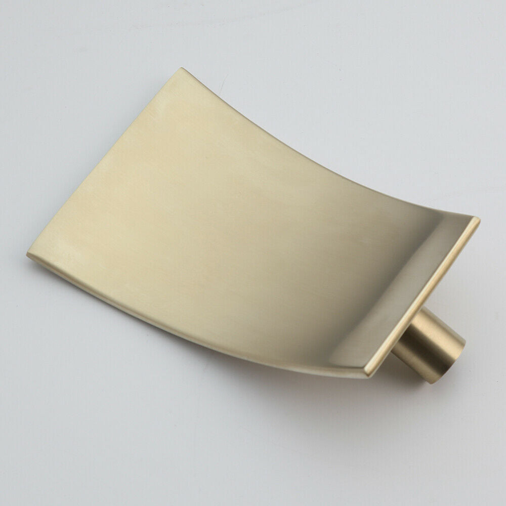 Brushed gold built-in tap