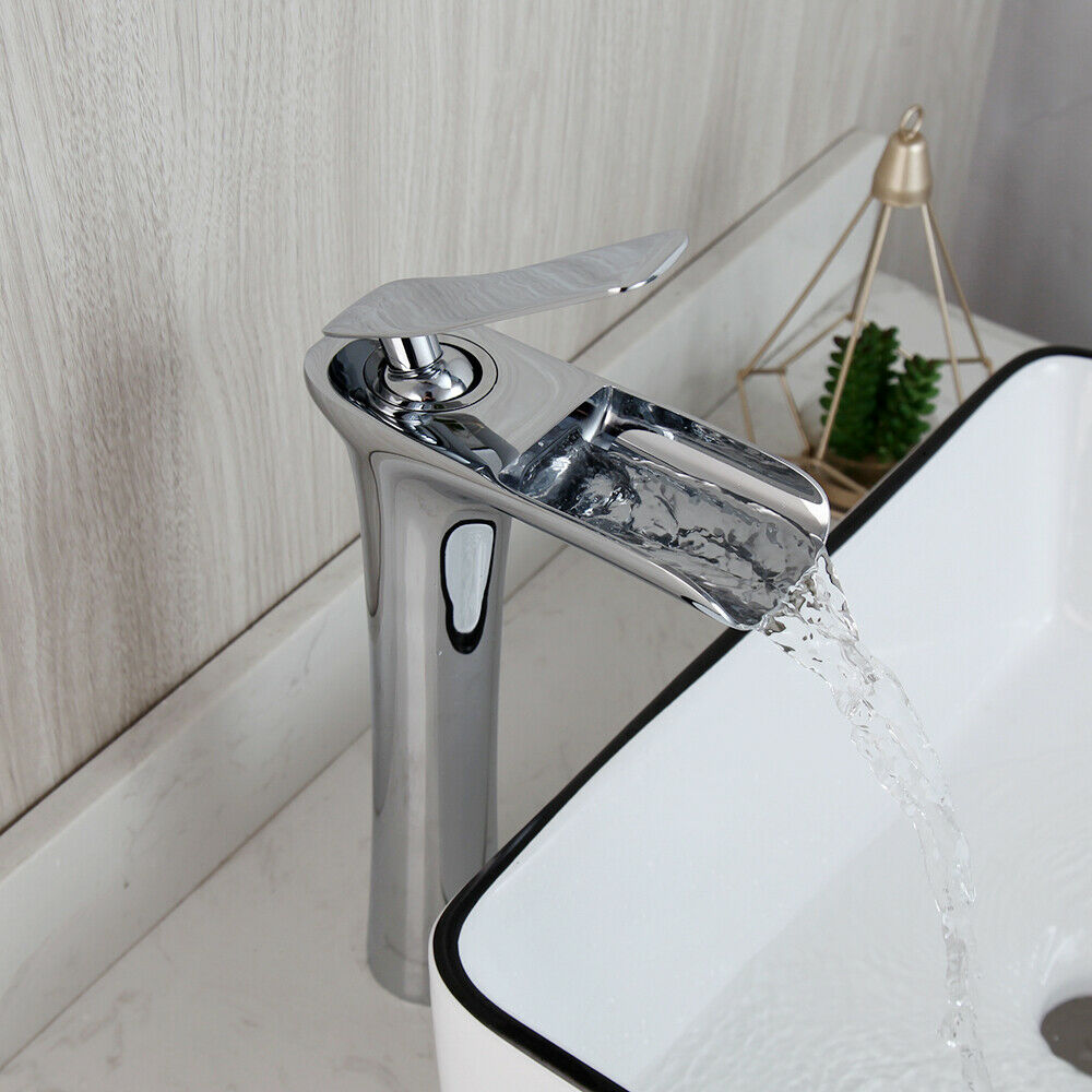 Elegant chrome waterfall tap
