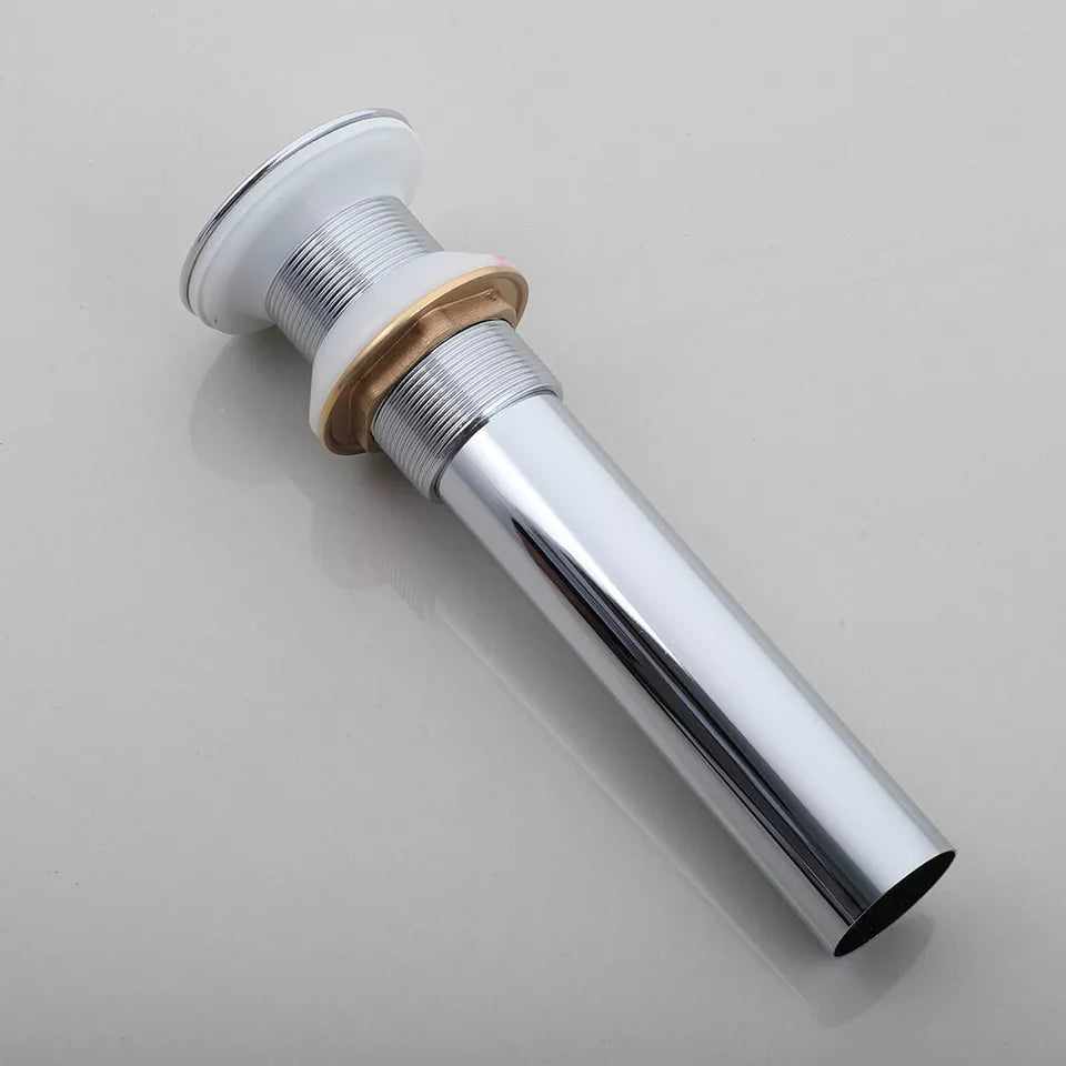 Nostalgischer Chrom-Waschbeckenablauf – Modell „Always Open“