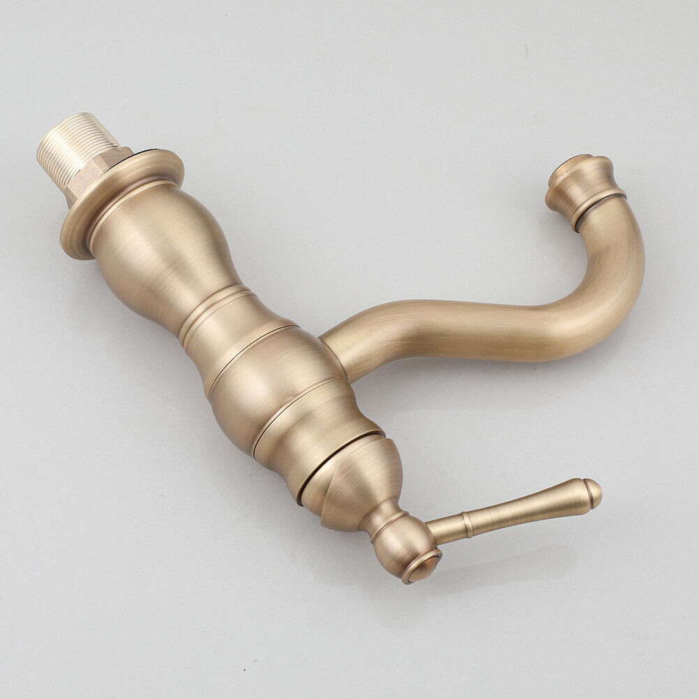 Antique look bronze washbasin tap