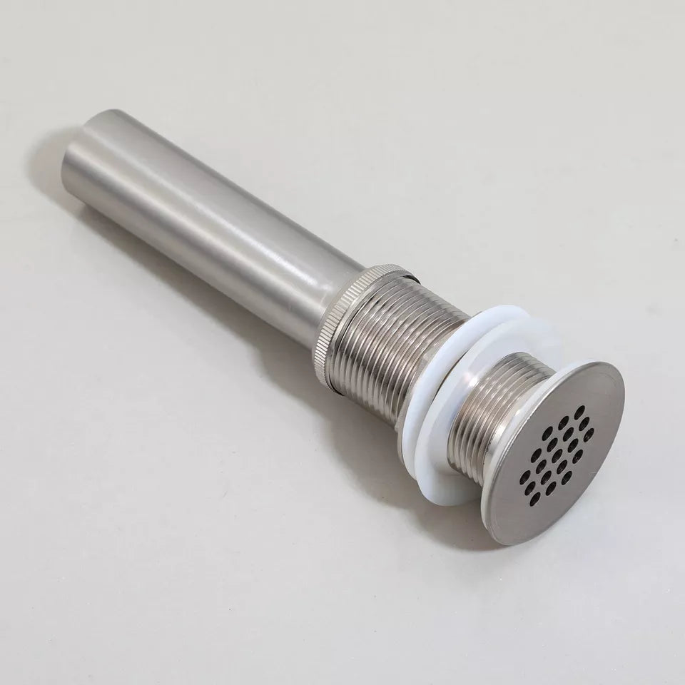 Brushed Nickel Washbasin Drain Non-Closable