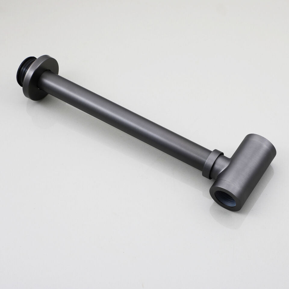 Modern gun metal siphon with pop-up click drain