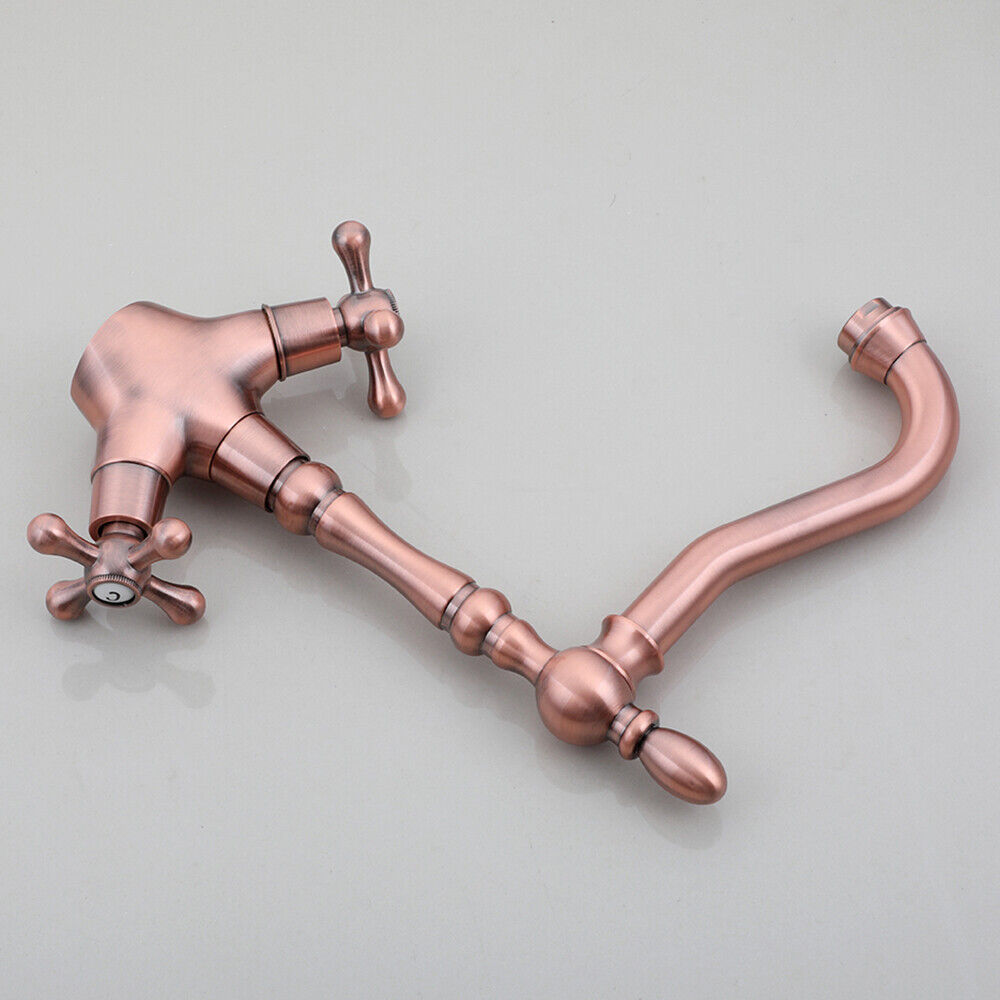 Copper-colored mixer tap with swivel neck