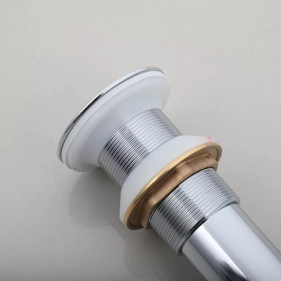 Nostalgischer Chrom-Waschbeckenablauf – Modell „Always Open“