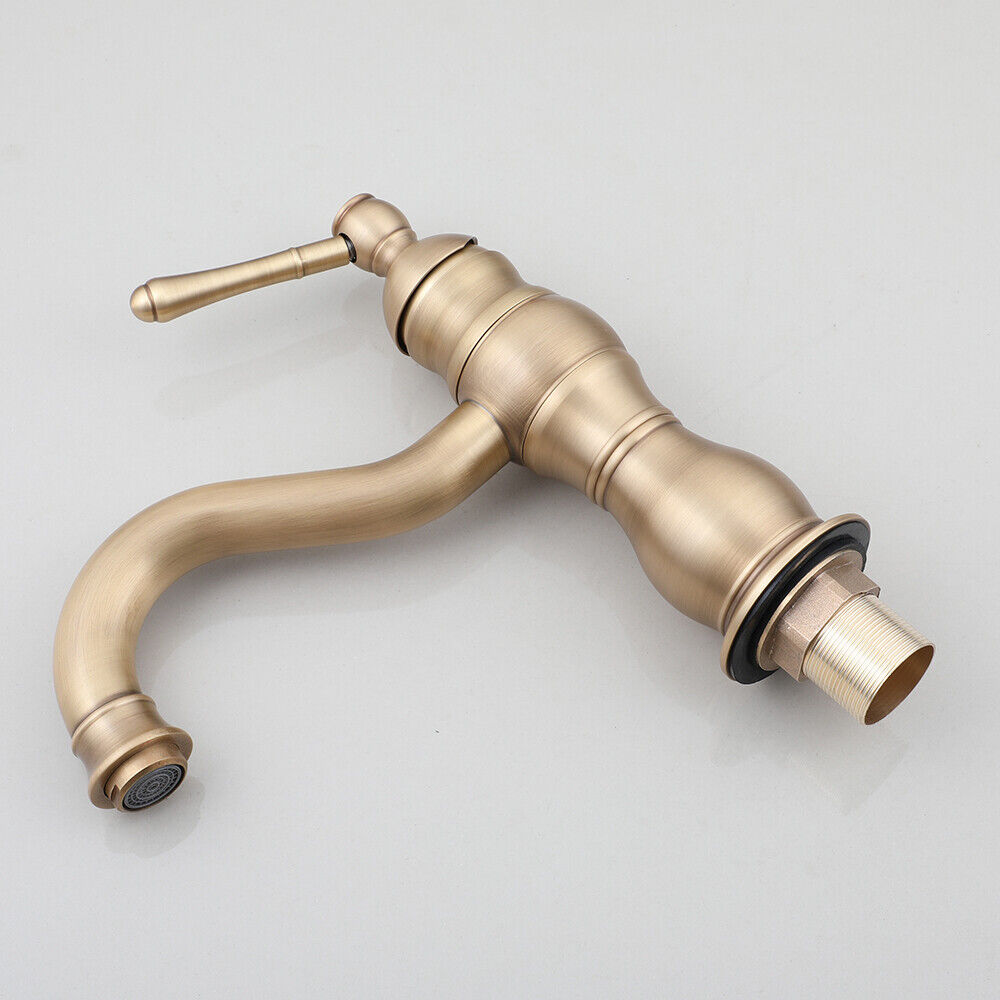 Antique look bronze washbasin tap