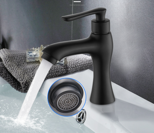 Kaltwasserhahn mattschwarz