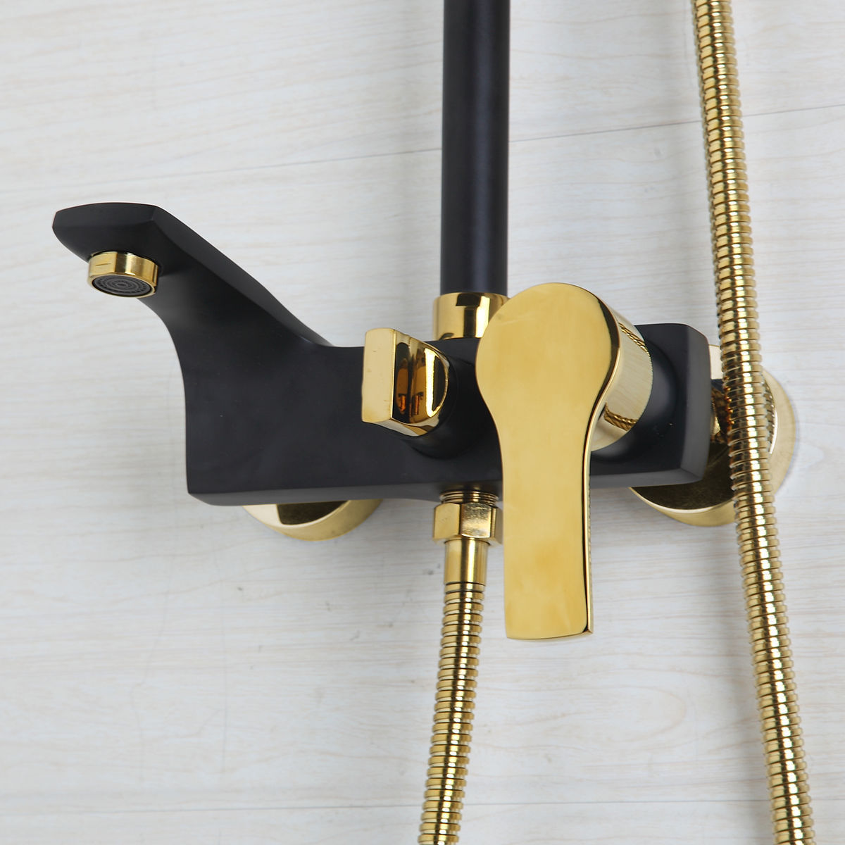 Black and gold rain shower