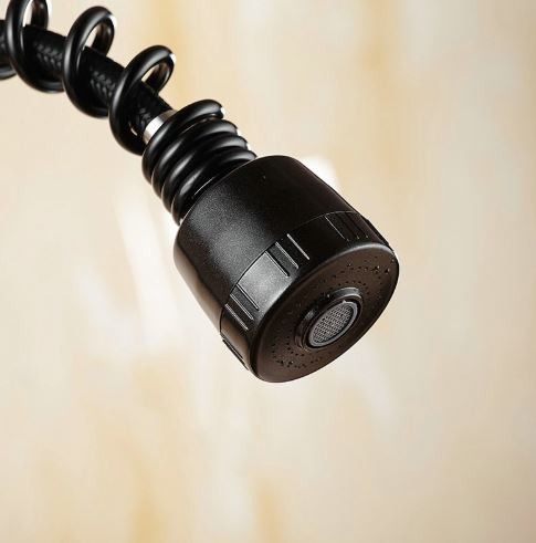 Kitchen faucet black swivel retro