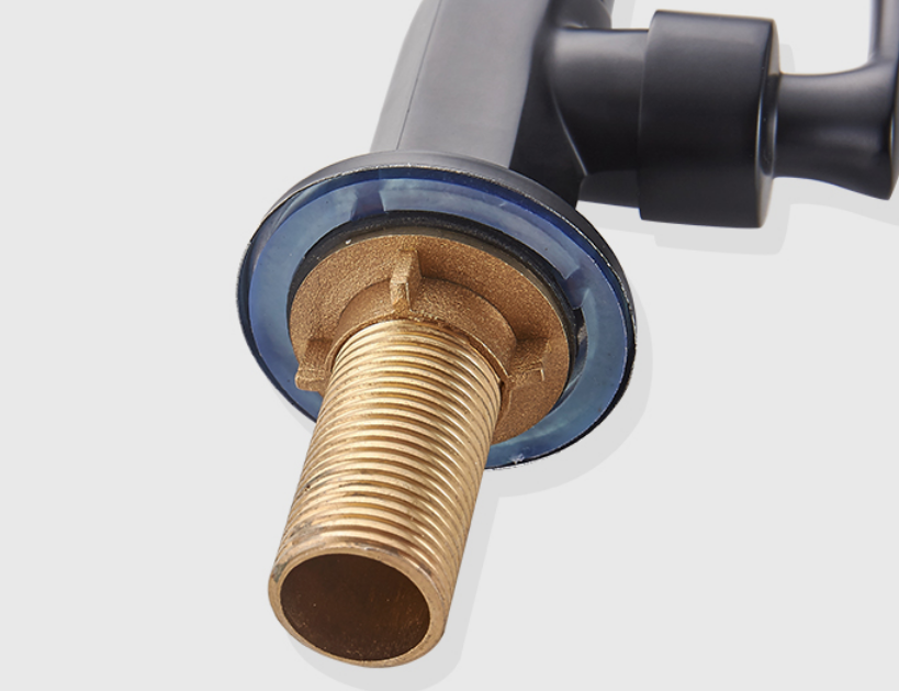 Matte black cold water tap