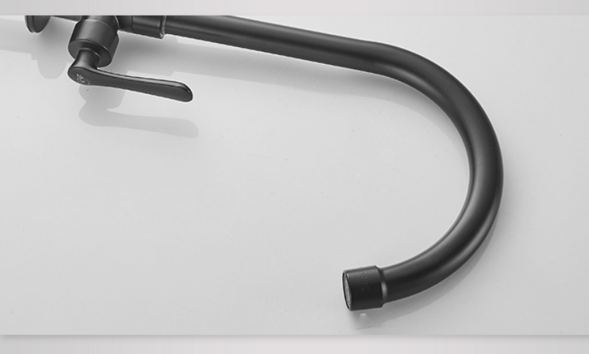 Matte black cold water tap