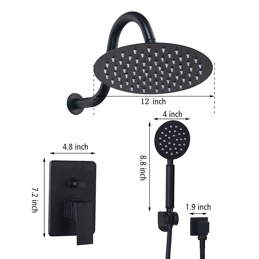 Black shower set