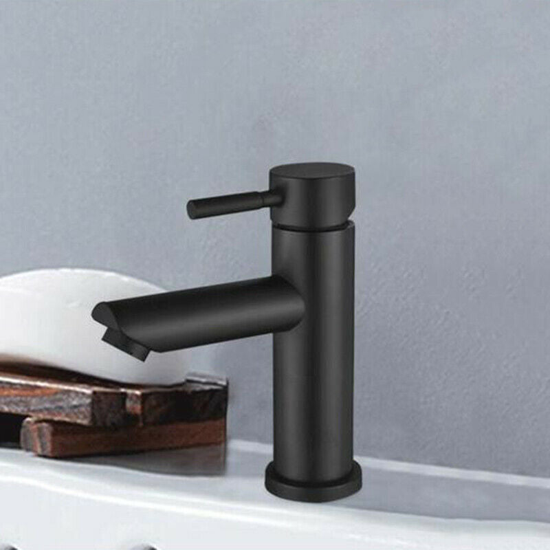 black bathroom faucet
