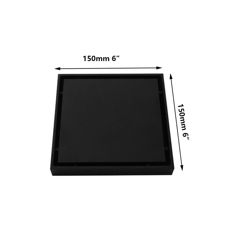 Modern Black Shower Drain – 15 cm