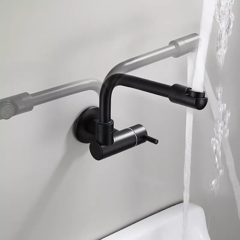 Matte Black Cold Water Tap with Long Spout