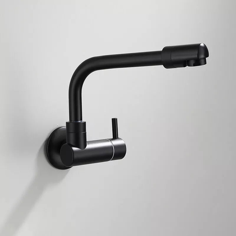 Matte Black Cold Water Tap with Long Spout