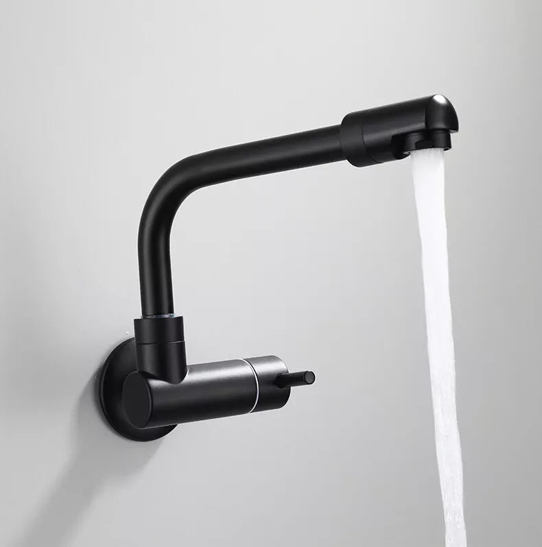 Matte Black Cold Water Tap with Long Spout