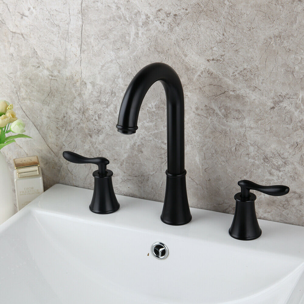 3-teiliger schwarzer Wasserhahn