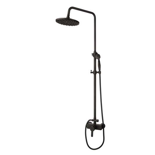 Schwarze Regendusche zur Aufputzmontage