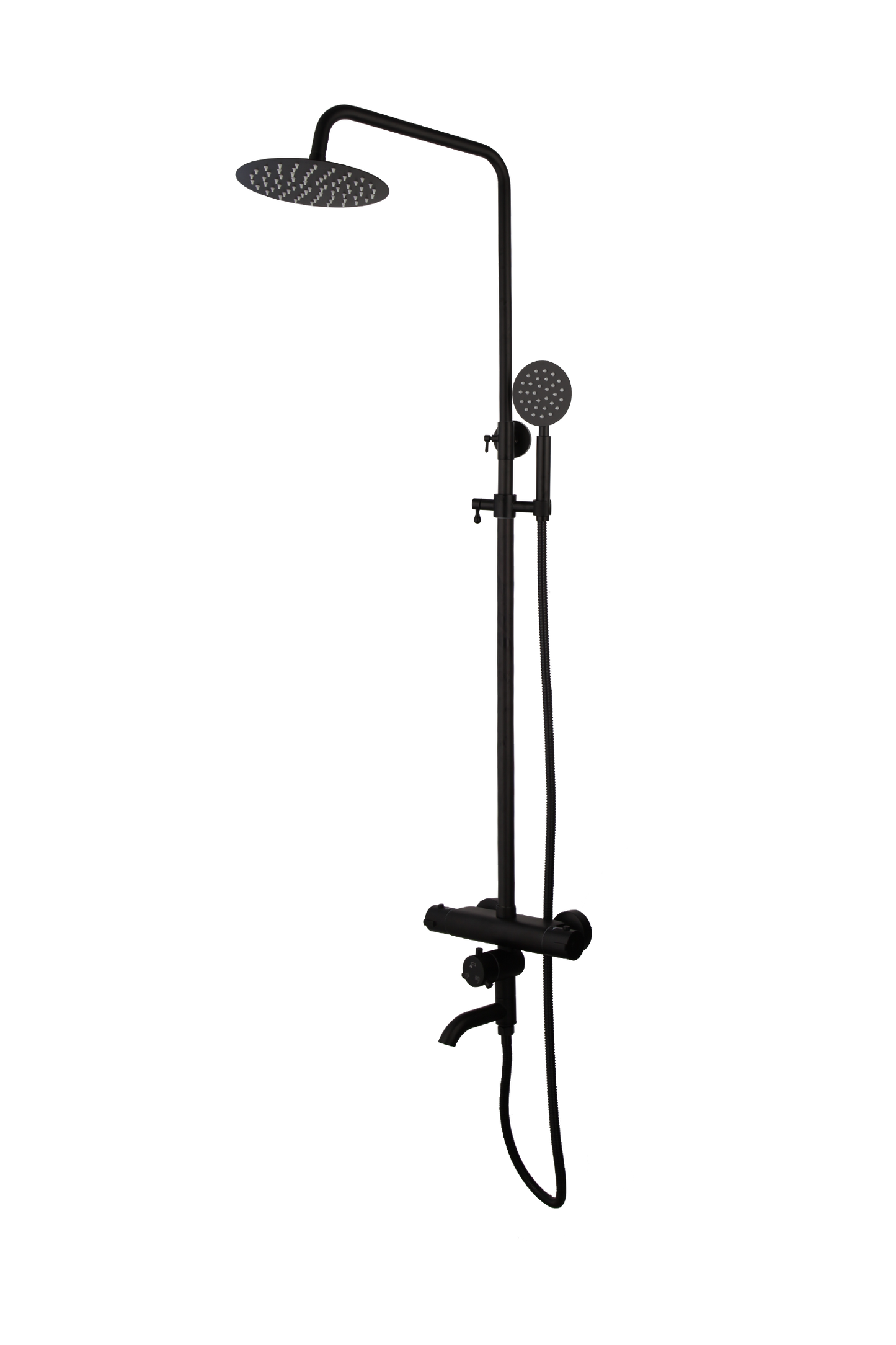 Schwarzes Thermostat-Duschset