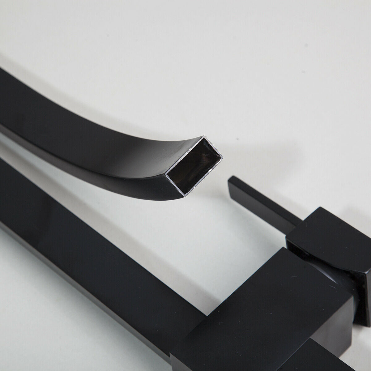 Modern black mixer tap