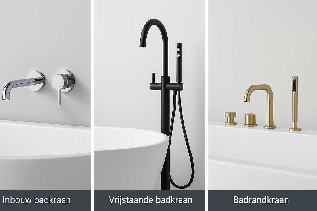 Inbouw- en vrijstaande badkraan of badrandkraan