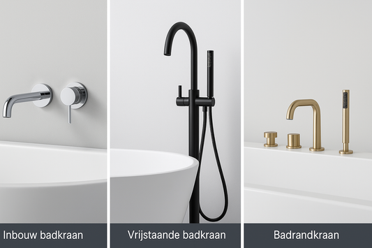 Inbouw- en vrijstaande badkraan of badrandkraan