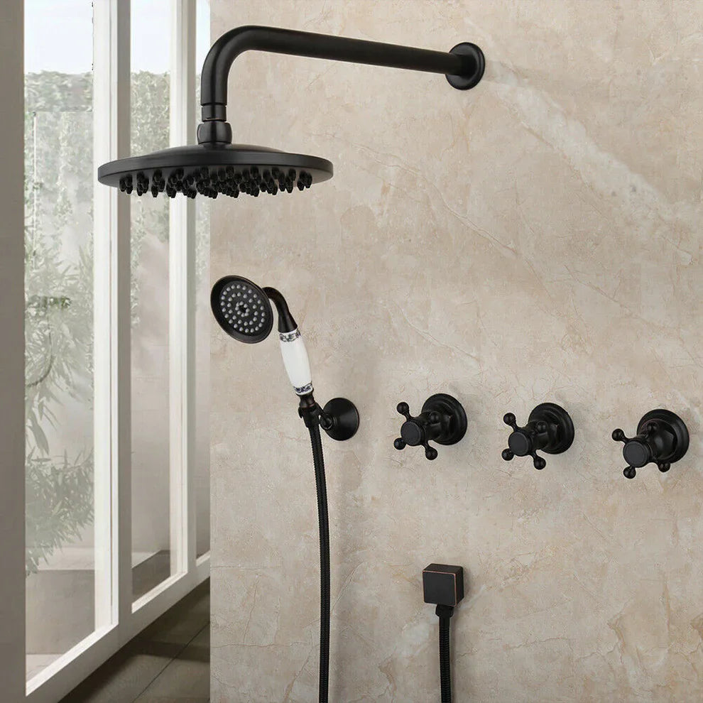 Olie bronzen douchesets