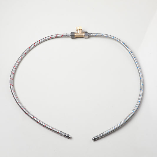 Schlauchset zum Anschluss einer Mischbatterie als Kaltwasserhahn