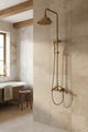 nostalgische bronskleur opbouw douche