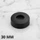 Afdekrozet zwart 30 mm voor montage
