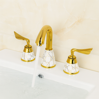 goud 3 delig badkraan uniek