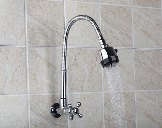 Wall-mounted cold water wall tap