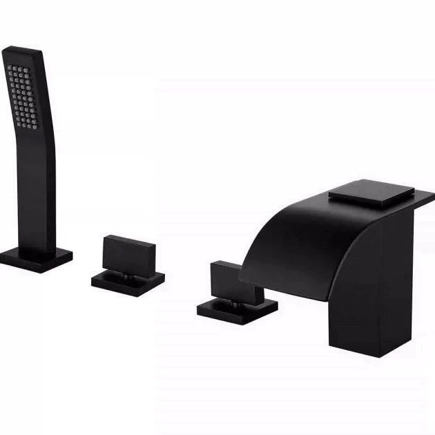 5-delige waterval badkraan – zwart