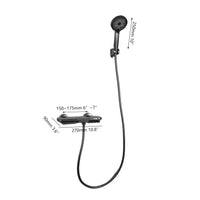 Gun metal thermostatische badkraan met handdouche (3 standen)