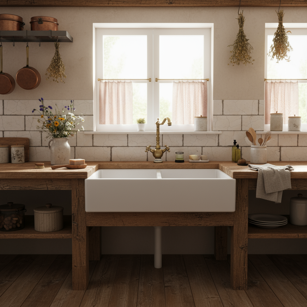 Nostalgische draaibare keukenkraan brons