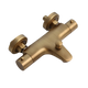 Bronze-colored thermostatic bath tap